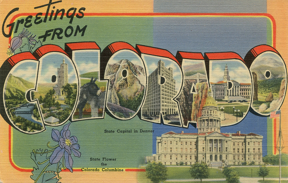 Greetings from Colorado - Large Letter Postcard