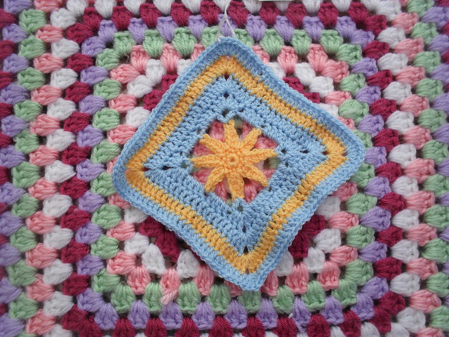 Steph's 'Jan Eaton' Square. No. 71 'StarFlower'. Great Squares thank you Steph!