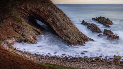 canon cave coastline cullen erosion landscape leefilters longexposure morayshire rocks scotland seaarch seascape water waves