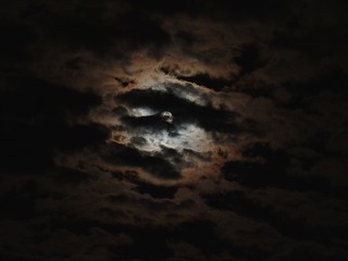 Clouds And Moon
