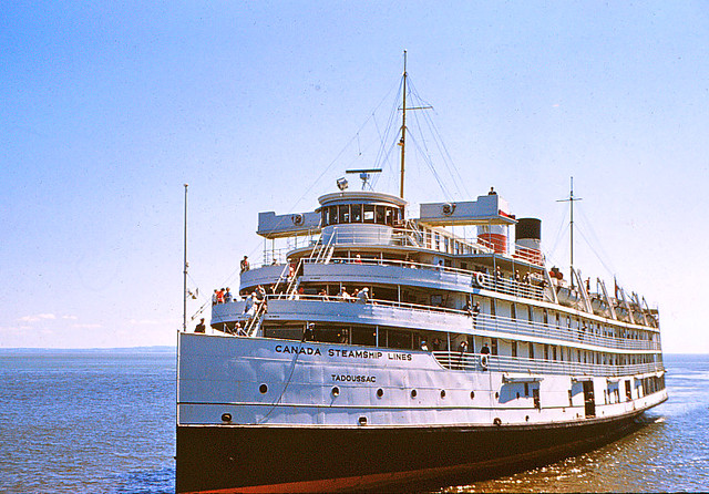 SS Tadoussac Approaching Tadoussac Dock July 25 1958