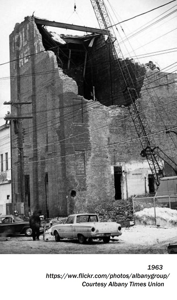 colonial theatre demolition 1963 central ave  1960s  albany ny