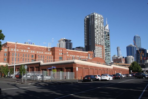 Melbourne Assessment Prison and the CBD skyline