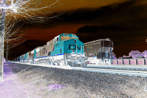 railroad ohio chicago santafe train norfolk canadian line southern national locomotive ge bnsf emd archbold sd60 c449w sd75m 13q cn2613 cn5463 bnsf203
