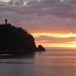 Jesus at sunset, Dili, Timor Leste