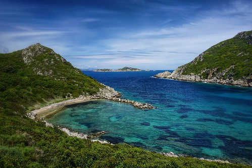 sony a6000 corfu beach sea landscape day coast blue green mountains