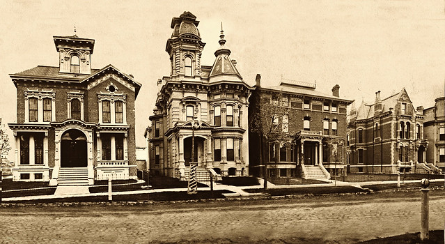 Alfred Street, Brush Park, Detroit, 1881