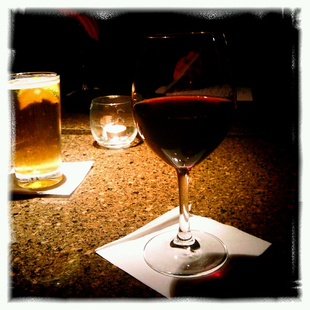 Healthy glass of wine at Aura