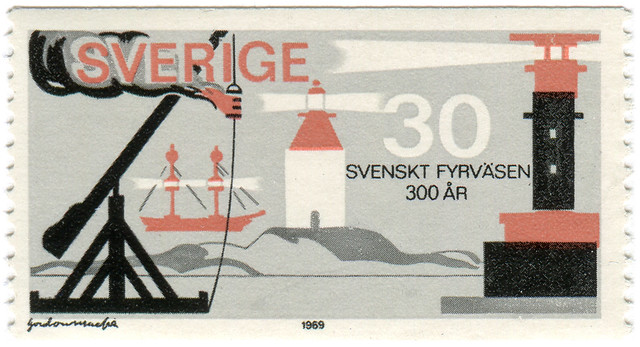 Sweden postage stamp: lighthouse