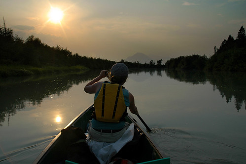 Paddling the Columbia River by Wandering Sole Images, Paddling north into a smoky sunset during a 2 1/2 day trip from Invermere to Golden.

As this stretc