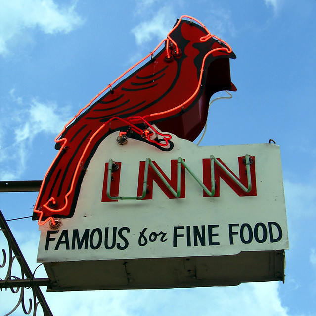 Cardinal Inn Cafe Neon Sign