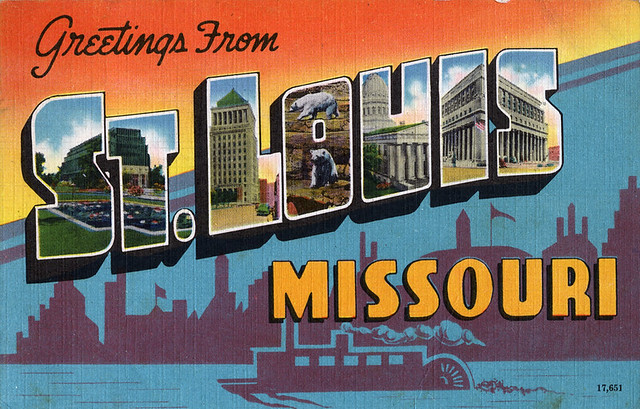 Greetings from St. Louis, Missouri - Large Letter Postcard