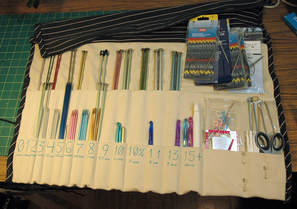 Knitting needle organizer for my mom | Sewed this for my mom… | Flickr