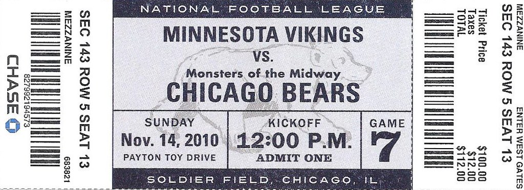 chicago bears vikings tickets