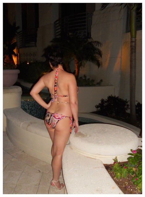 Hot Wife Hot Bikini South Beach at Night