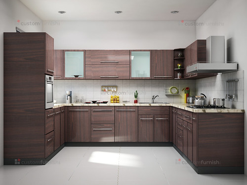 U shaped modular Kitchens | by customfurnish