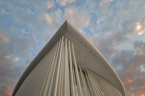 sunset building luxembourg philharmonie
