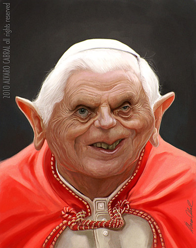 caricatura Papa Bento XVI