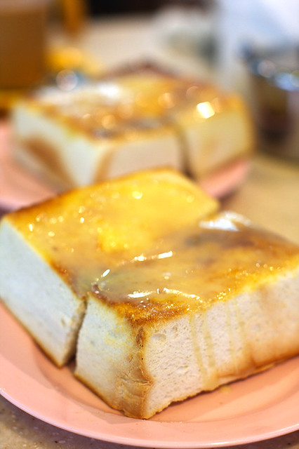 super thick toast with condensed milk and butter