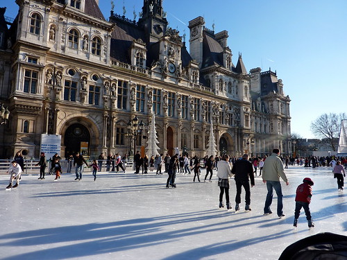 Ice skating in Paris