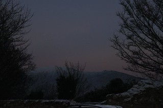 A bit dark, after the sun set in the mountains