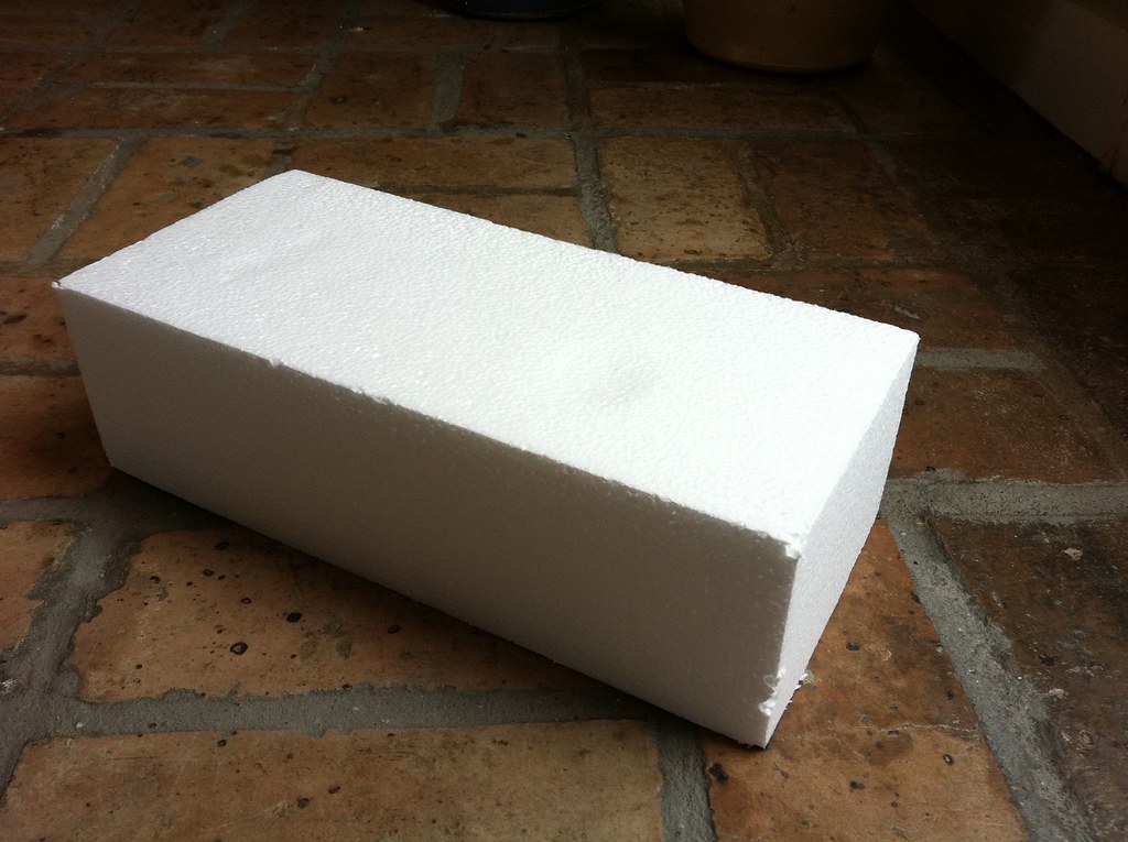 Styrofoam Block, I began with a styrofoam block that arrive…