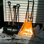 New fangled snow shovel