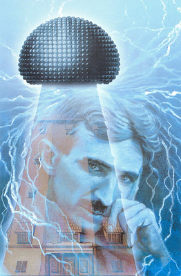 Nikola Tesla postcard (Serbia)