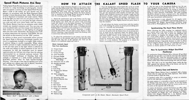Kalart Master Automatic Speed Flash Instructions 2
