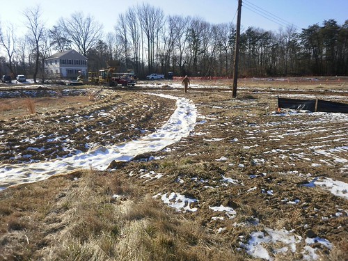 Patuxent Wildlife Research Center by US Fish and Wildlife Service - Recovery Act Team, The area for the new residence is being prepped for construction.eagle crane baldeagle service usgs 
