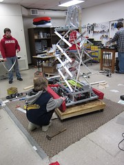 2011-02-21 MAHS FIRST Robotics Team 2538, night before shipping IMG_1562