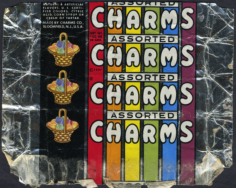 Charms Co - Assorted Charms candy wrapper - 1940's 1950's