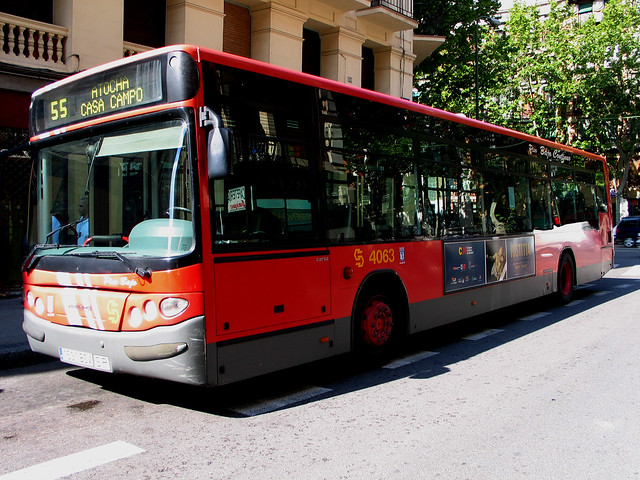EMT bus 4063 Madrid Atocha station