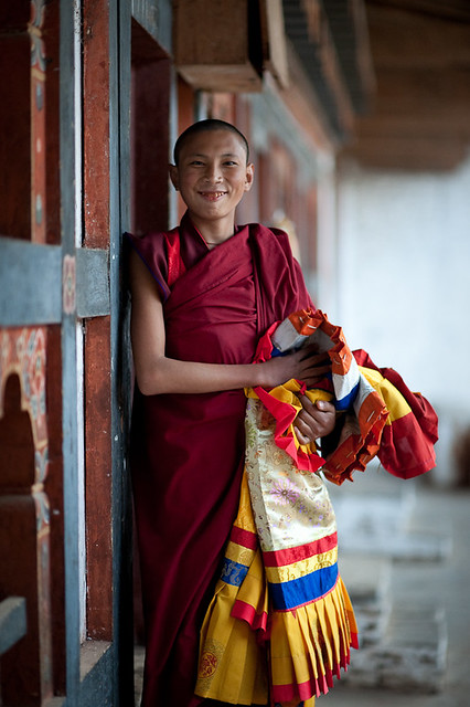 A Monk at the Wangdue Dzong