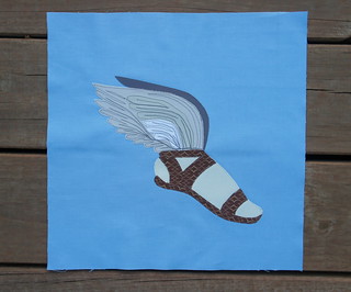 Winged Shoe Mythology Block for Mary - Bee Modern Too | by Cut To Pieces