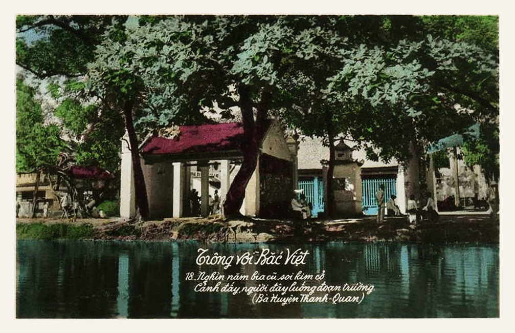 HANOI - Pagode Bà-Kiệu. Carte postale thập niên 1950