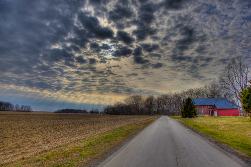 road sunset clouds barn landscape 365 hancock findlay hdr day93 riverbend 040311 day93365 3652011 365the2011edition week14theme