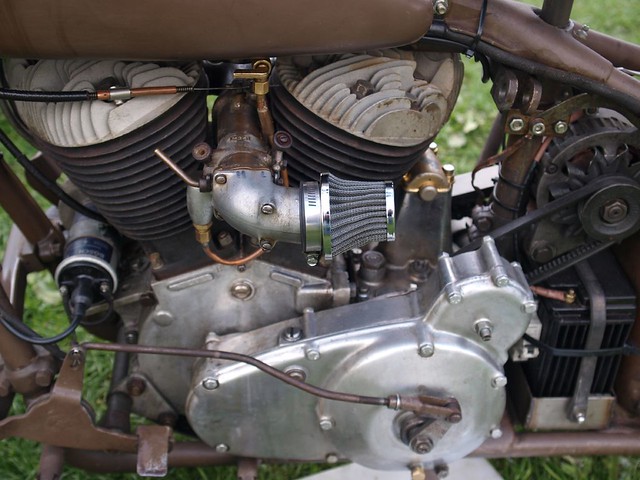 Indian 1200cc Motorbike Engine - 1940
