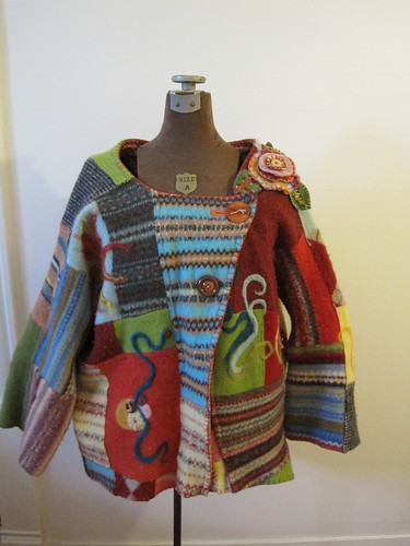 Needle felted sweater jacket | I made this jacket from thrif… | Flickr