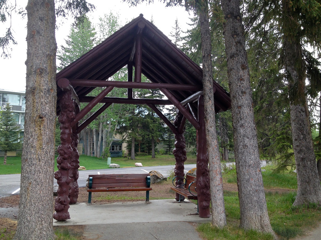 Happy Bench Monday! Bench and shelter in Banff, Alberta Ca… | Flickr
