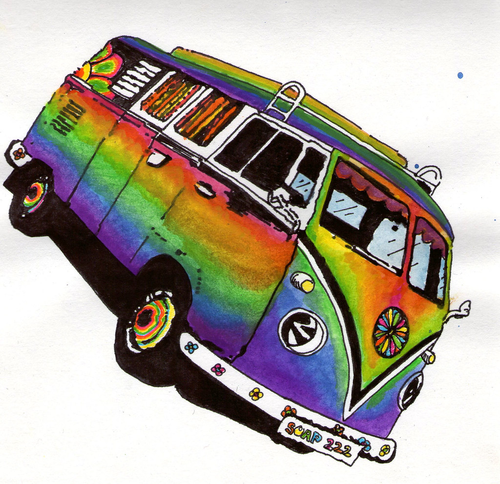 Hippie Camper Van.