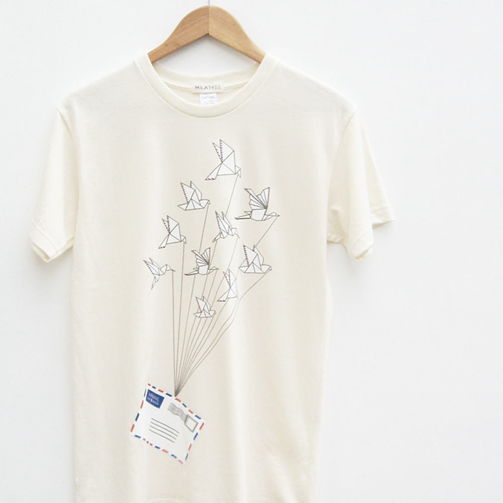Airmail T-shirt | Origami Tshirt, Men/Unisex in Natural, Org… | Flickr