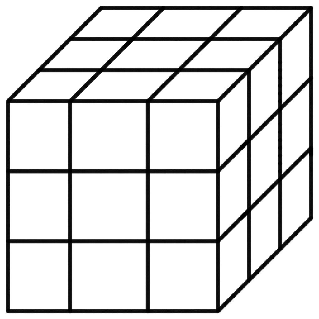 27-Sectioned Rubik's Cube Template