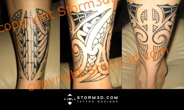 lower-leg-tattoo-tribal-maori-style-design-band | A custom t… | Flickr