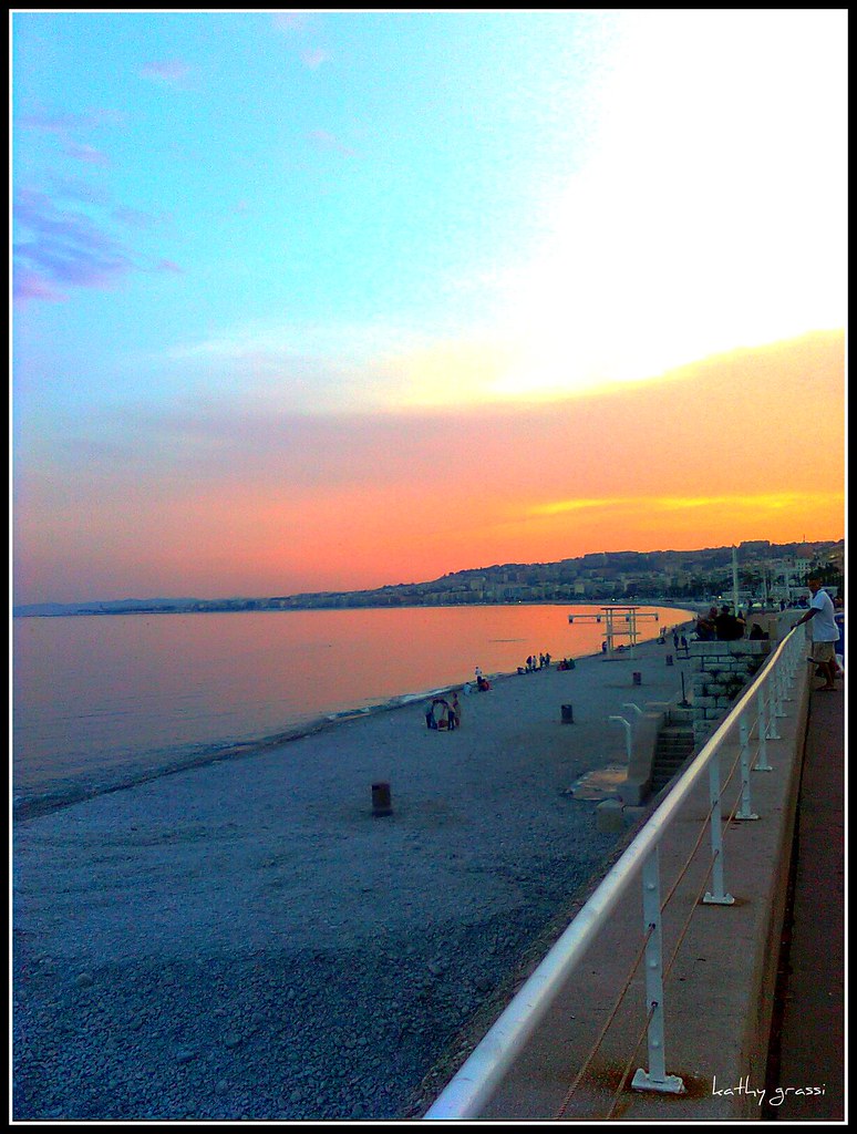 sunset in Nice