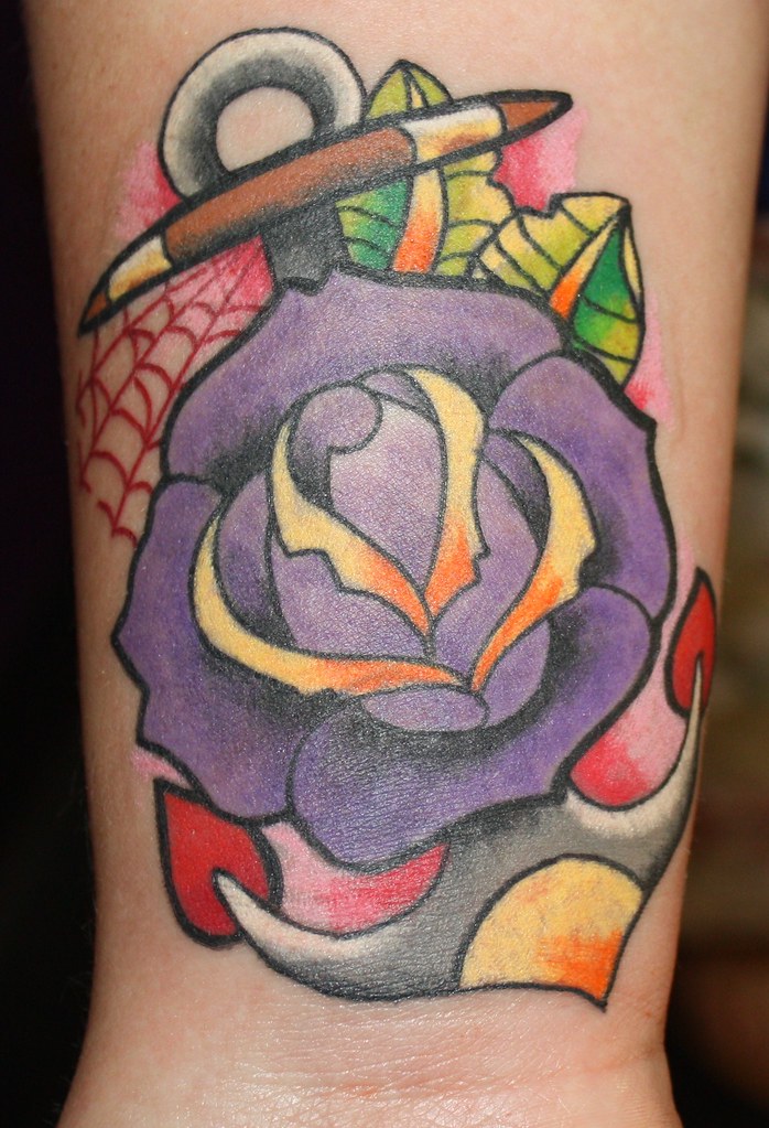 anchor rose tattoo | Jonathan Roach | Flickr