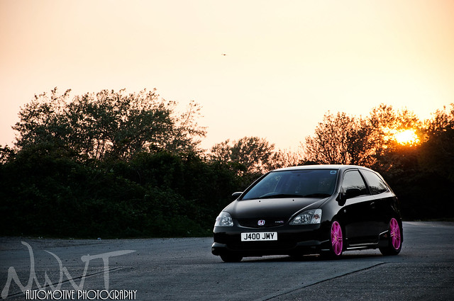 Black Honda Civic Type R Slammed With A Hint Of Pink