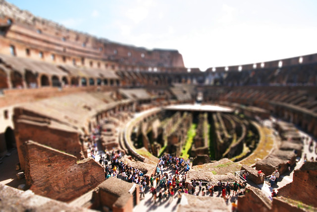 Colosseum, Rome, tilt shift