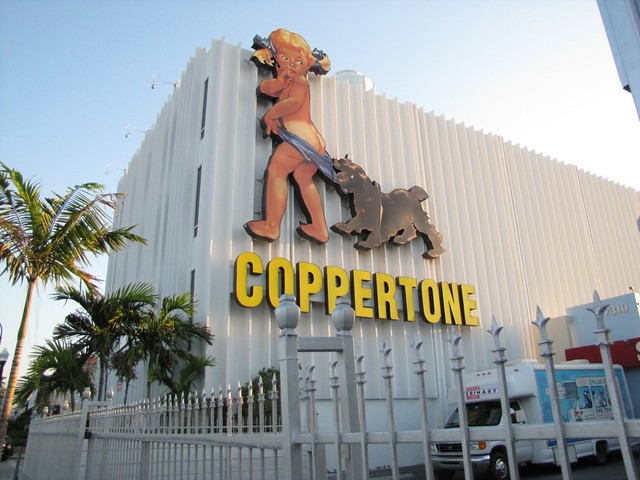 Original Coppertone Ad in Miami
