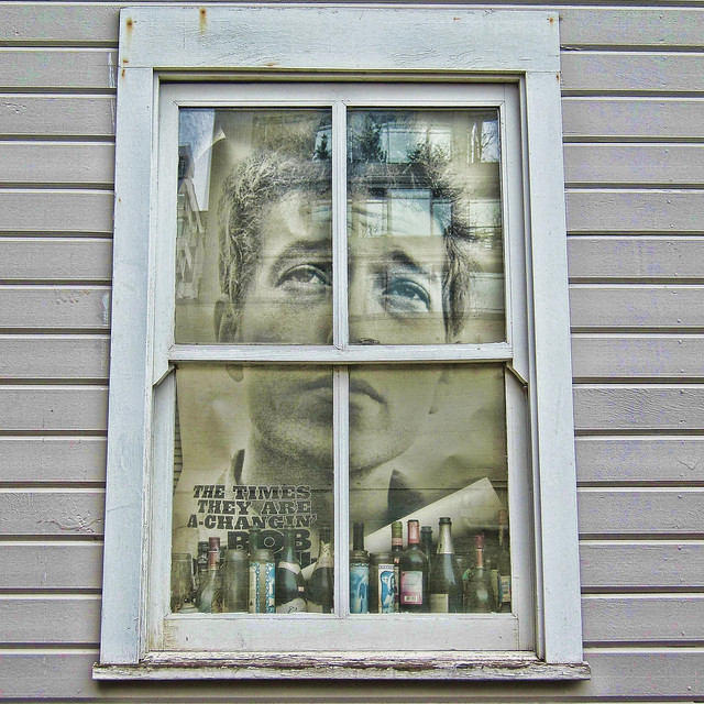 Bob Dylan in the window ..  Seattle